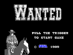 Wanted title screen for Sega Master System